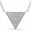 SILVER-POST-18K-White-Gold-Plated-Triangle-Pendant-Chain-Austrian-Crystals-203235071131