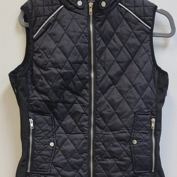 Women's QUILTED Adjustable Heated Vest with 12000mAH Battery Pack - L / XL Black