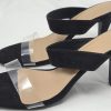 Allegra-K-WOMENS-Clear-Strap-Stiletto-High-Heel-Slides-SANDALS-BLACK-Size-8-204021292057