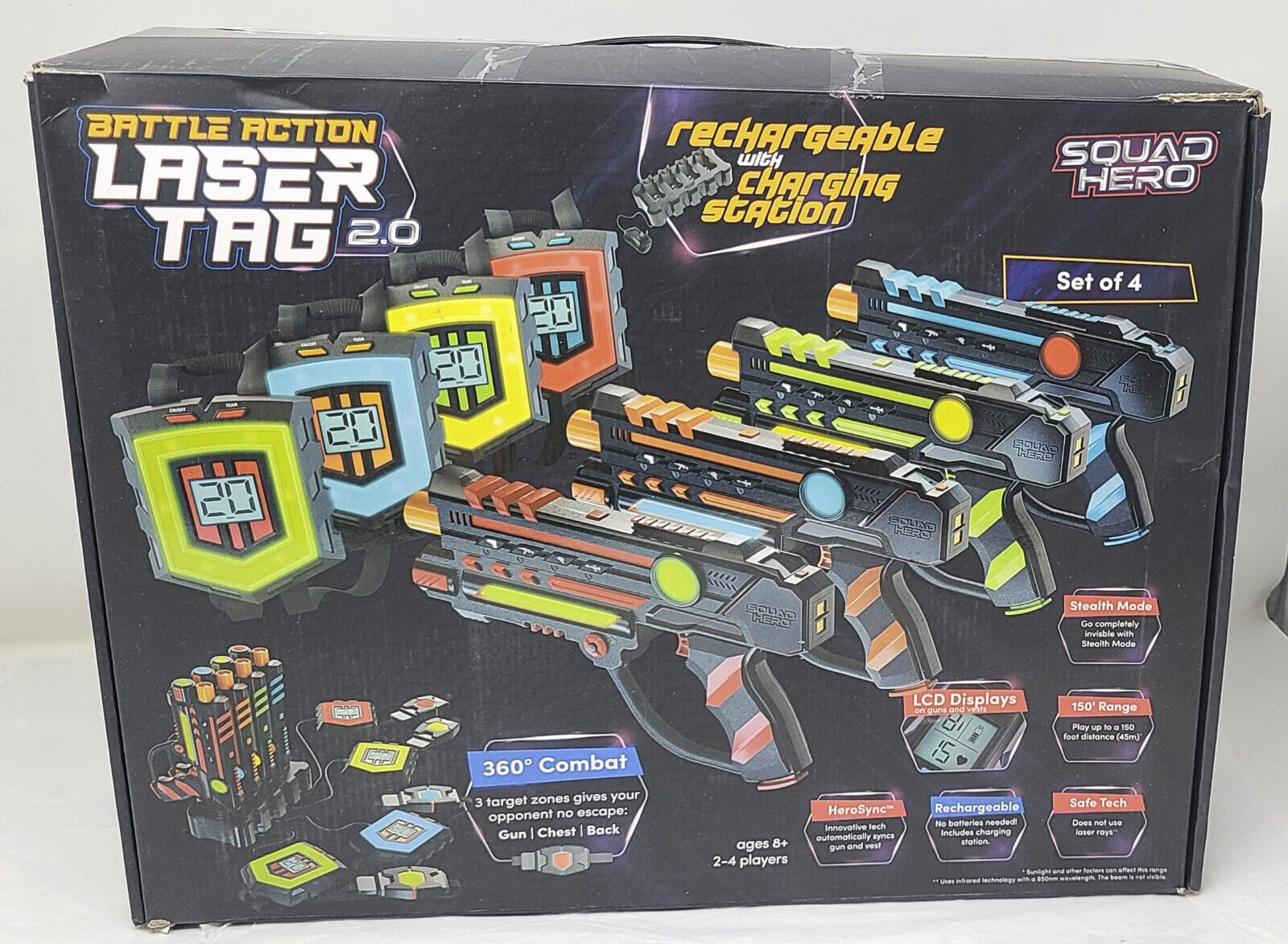 Squad Hero Rechargeable Laser Tag + 360 Sensors 